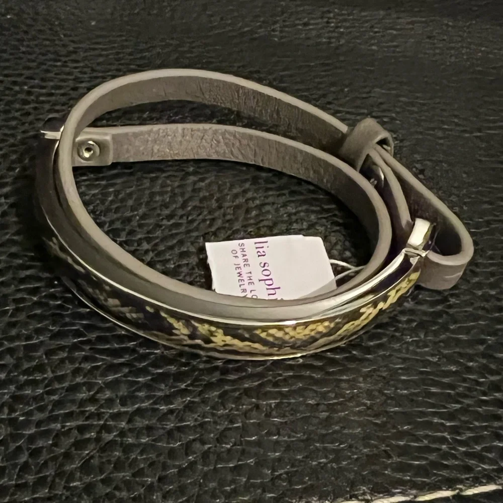 Lia Sophia "Slither" Leather Wrap Bracelet - Picture 3 of 3